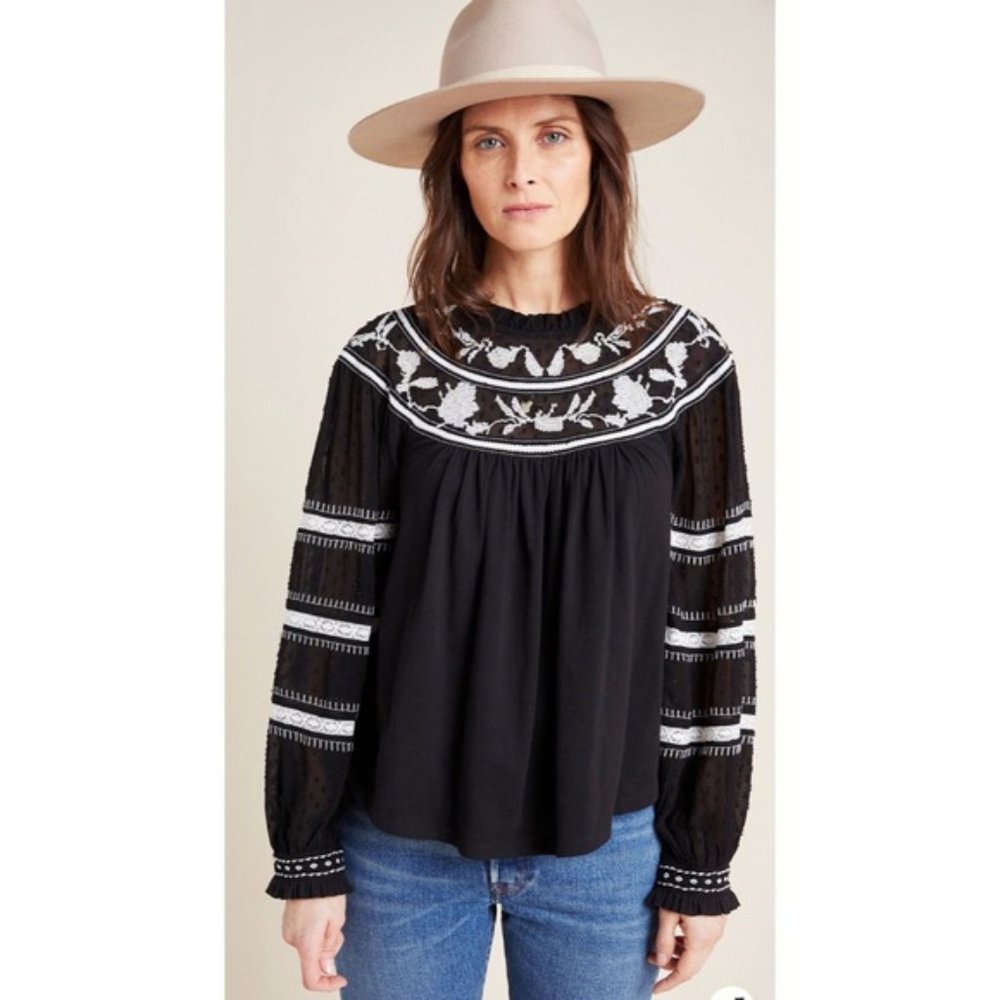 Anthropologie Winona Lace Top SP PS petite size new with tag